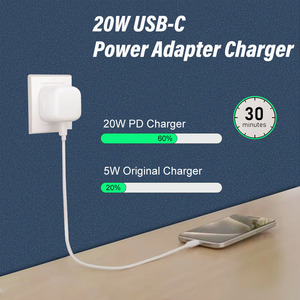 แท่นชาร์จ USB-C PD UK 20W สำหรับชาร์จ <span class=keywords><strong>iPhone</strong></span> พร้อมสายเคเบิลอะแดปเตอร์ติดผนังสำหรับ Apple Type-C Combo สำหรับ <span class=keywords><strong>iPhone</strong></span> 17 16 15 <span class=keywords><strong>14</strong></span> 13 PRO MAX - Product Image 4
