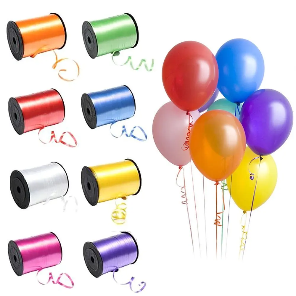 Free Sample Wholesale Gift Wrapping Ribbon Spool Metallic Balloon String Curling Ribbon for Wedding Party Decoration