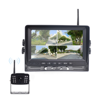 Moniteur de voiture AHD 7 pouces, écran LCD TFT, caméra de recul de voiture, écran tactile, bouton de commande, moniteur pour caméra de camion, pour bus, camping-car, fourgon