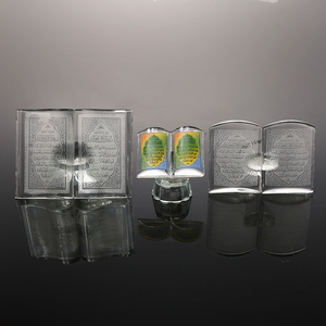 CJ-Factory Sale Muslim Quran <strong>Book</strong> Souvenir Gift Decoration Christian Crystal Bible With Glass Base - Product Image 3