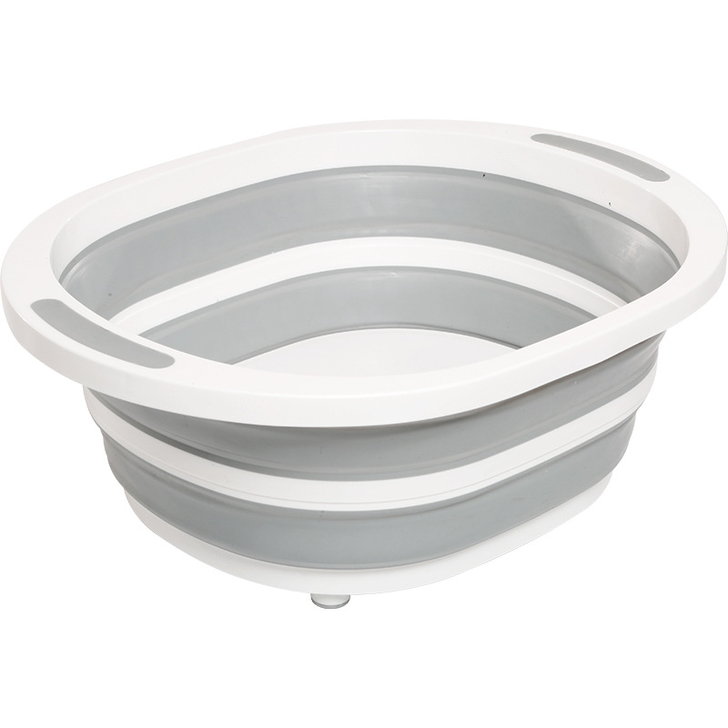 Upgraded version of draining plastic silicone material outdoor home can cut vegetables fold plastic basket