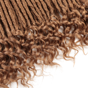 20 Inch Hot Bán Crochet Bện Phần Mở Rộng Tóc Giả Locs Sâu Curl Nữ Thần Giả Locs Bán Buôn Tổng Hợp Tóc Nhuộm - Product Image 5