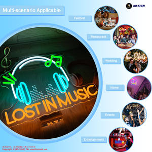 Prix bas, pas <span class=keywords><strong>de</strong></span> MOQ, enseigne au néon personnalisée en acrylique imperméable, à intensité variable, lumineuse, style rock and roll, pour salon, studio <span class=keywords><strong>de</strong></span> <span class=keywords><strong>musique</strong></span> live, bar, club - Product Image 3