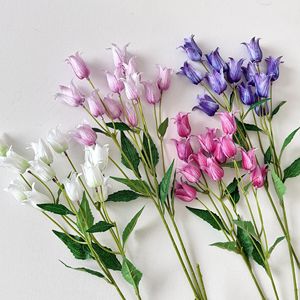 ดอกไม้ประดิษฐ์รูปกระดิ่งลม ซิ่ยเยว่ ก้านเดี่ยว สีฟ้า ขาว ชมพู ของตกแต่งบ้าน ของประดับตกแต่งดอกไม้ อุปกรณ์ประกอบฉากถ่ายภาพ - Product Image 4