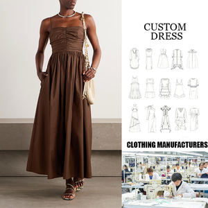 エレガントでレトロなホリデースタイルレディースドレスシンプルファッション床丈コットンリネンサスペンダーふわふわ夏用カジュアルスタイル - Product Image 2