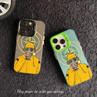 Funda IMD de piedra plateada para iPhone 16 Pro Max 15 14 13 12 Plus, funda para teléfono móvil con Isla con agarre de teléfono de Material de PC incluido