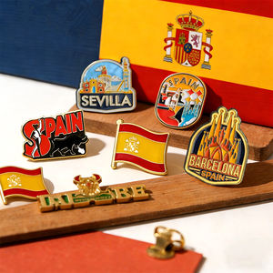 Pegatinas de esmalte españolas para teléfonos al por mayor, calcomanías para carcasas de teléfono, insignias, emblemas de bandera nacional, accesorios metálicos para celulares, regalo turístico personalizado - Product Image 4