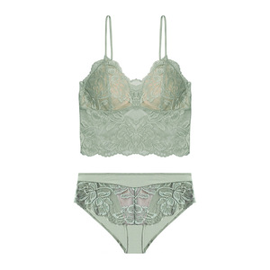 Completo <span class=keywords><strong>Intimo</strong></span> Donna con Reggiseno a Triangolo in <span class=keywords><strong>Pizzo</strong></span>, Senza Ferretto, Imbottitura Sottile, Comodo per Uso Quotidiano e Domestico - Product Image 6
