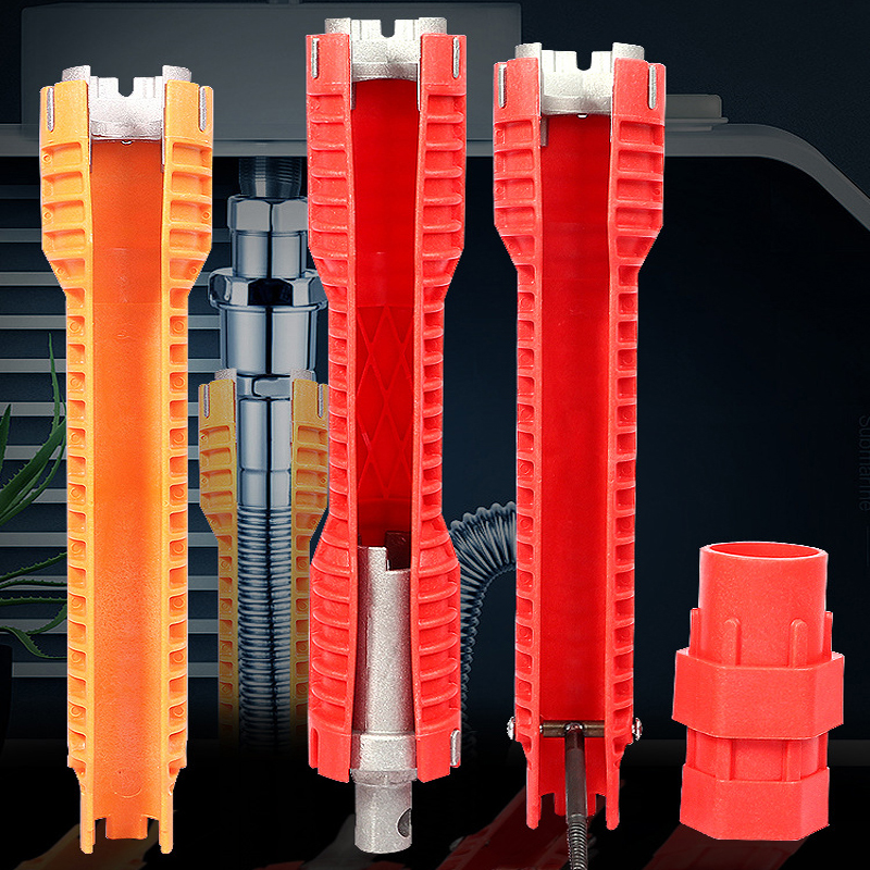 가정용 수도관 수도꼭지 앵글 밸브 용 다기능 수도관 욕실 렌치 배관 설치 도구