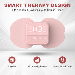 Stimulateur nerveux de marque propre, massage, électrodes réutilisables, appareil de soulagement des douleurs menstruelles numériques, appareil de chauffage TENS - Product Image 4