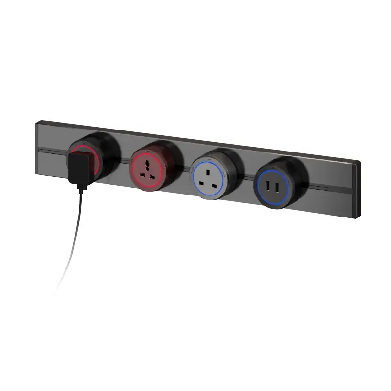 2024 32A beliebte oberfläche wand steckdose, uk eu usa und universelle steckdose usb + typ c steckdose mit led-licht