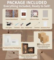 Rompecabezas 3D de Madera Personalizado, Kit de Manualidades para Construir Modelos, Juego de Ingenio con Luz LED y Cubierta Antipolvo, Decoración para Estanterías, para Adultos y Adolescentes