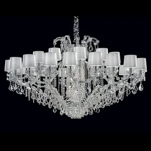 High Quality Customized Project Villa Hotel Maria Theresa K9 Crystal Staircase Hanging Chandeliers Pendant Lights For Wedding