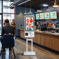 Kiosque de paiement libre-service de 21.5 pouces Scanner de code QR Imprimante Ascenseur sur pied Centre commercial Magasins de détail Éducation