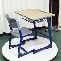Tables et chaises de classe durables en MDF et métal de type C, structure en acier, mobilier scolaire Montessori moderne en gros