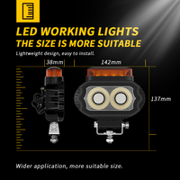 DXZ 55C-FS-T1 5,5 pouces 32 LED Projecteur de travail pour chariot élévateur, faisceau large, 9-36V, blanc ambre, pour chariot élévateur tout-terrain