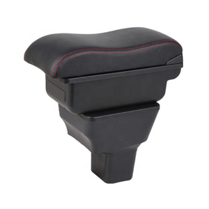 กล่องคอนโซลพนักแขนในรถหนัง Pu สีดำสำหรับ <span class=keywords><strong>Nissan</strong></span> Versa/<span class=keywords><strong>Almera</strong></span> 2020-2022,แบบเลื่อนสองชั้นดีไซน์ USB สไตล์ญี่ปุ่น - Product Image 1