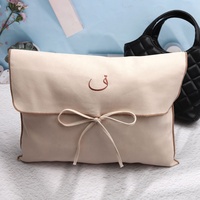 Pochette d'Emballage Haut de Gamme en Coton Sergé Réutilisable avec Ruban, Sac à Poussière Portefeuille Personnalisé en Coton Sergé
