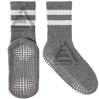 Chaussettes de sport décontractées en coton respirant pour l'automne, avec logo sur le revers, sans couture, antidérapantes pour la barre et le trampoline, à compression à la cheville