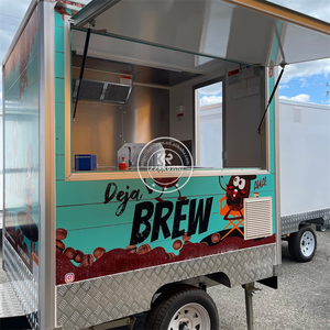 Быстрая еда, мобильный грузовик для барбекю, новый стиль, полностью Кухонная Тележка для еды, фургон для еды, эффективный прицеп, грузовик для еды - Product Image 5