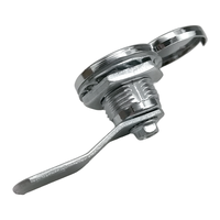 Serrure de placard à quart de tour en alliage de zinc DLA400-1, finition chromée brillante, sécurité ANSI Grade 2, 2 clés, cylindre à clé standard