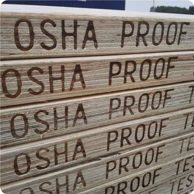 Osha 38x225x3900mm木製足場ボードデッキLvl足場板建設用