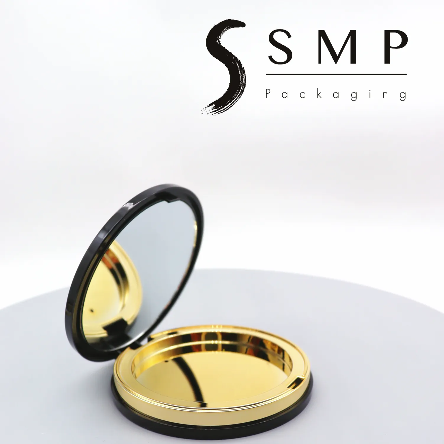 SMP Round Luxury Empty Pressed Powder Container Blush Powder Compact Packaging Compact Powder Case Cosmetic Case