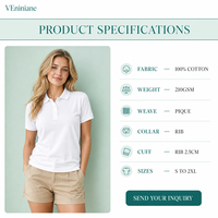 Chemisier pour femme uni à manches courtes, infroissable, en coton piqué 210G, col côtelé, pour uniforme professionnel quotidien, personnalisable