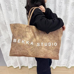 New Arrival 20 Inch Cotton Tote Bag Brown Shopping Bags Sublimation Printing Reusable Grocery Bags Travel <b>Handbag</b> for Summer - Product Image 6