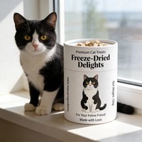 Emballage en tube de papier de qualité alimentaire personnalisé en usine pour la nourriture pour chiens, la nourriture pour chats, les friandises pour animaux de compagnie lyophilisées |   Cylindre écologique recyclable
