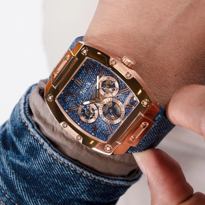 Reloj Deportivo de Moda para Hombre <span class=keywords><strong>GUS</strong></span> Wholesale, Caja Cuadrada, Correa de Silicona de Acero Inoxidable, Esfera de Cristal, Resistente al Agua, Estilo Antiguo, GW0786G1 - Product Image 1