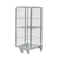 Transport en entrepôt détachable pliable personnalisé 500kg Chariot logistique à cargaison avec revêtement en poudre à quatre roues