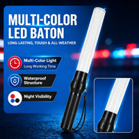 Bâton de signalisation LED multicolore rechargeable, clignotant, pour le contrôle du trafic, les situations d'urgence et le stationnement – Vente en gros