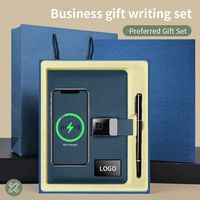Nouveau Chargeur d'alimentation 2026 pour Ordinateur Portable avec Verrouillage par Empreinte Digitale, Logo Lumineux, Carnet à 6 Anneaux à Feuillets Mobiles avec Lampe de Table LED et Enregistrement