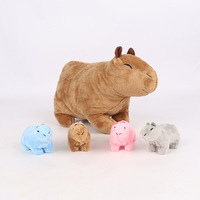 Ensemble de peluches Capybara en gros, comprenant des bébés animaux en peluche, des peluches maman Capybara