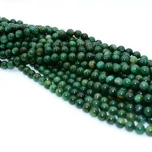 Trade Insurance Wholesale Price 6/8/10mm High Quality Natural Emerald Loose Beads