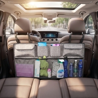 Organisateur de siège arrière de voiture imperméable en Oxford, sac de rangement multi-poches avec support pour tablette pour les voyages en famille, les voyages routiers, les enfants