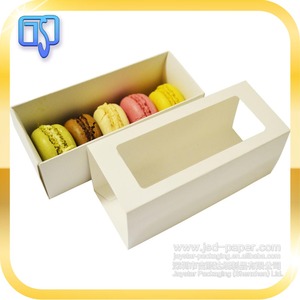 Fancy Trắng Cửa Sổ Giấy Cưới Ngọt Macron Bánh Trái Cây Bao Bì Hộp Với Tùy Chỉnh Macaroon Bao Bì Hộp Giấy Bin DwenDwen - Product Image 2
