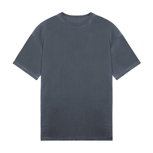 T-shirt ample et épais à épaules tombantes, style streetwear décontracté, coupe carrée, 100% coton, col rond, t-shirt vierge pour homme - Product Image 3