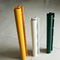 Poteau de clôture galvanisé à chaud en forme de pêche, revêtu de PVC, clôture en treillis soudé 3D en V pour la sécurité du périmètre du jardin
