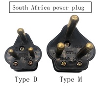 Cable de Alimentación para PC, Enchufe Sudafricano a Cable C13 BS-546 (tipo M) 250V 10A, Conector H05VV-F 3G 0.75mm2 para Computadora, TV, etc.