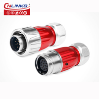 Connecteur rapide électrique étanche en métal Cnlinko M20 12 broches, prise et fiche pour LED, équipement de jardin, éclairage de scène