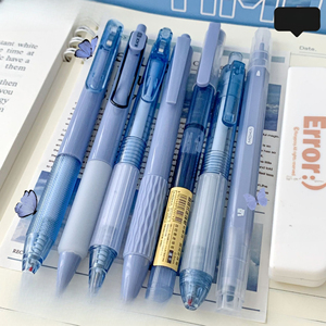 ปากกาเจล 7 ด้ามต่อกล่อง ดีไซน์ทันสมัย แห้งเร็ว สีดำ แบบกด สำหรับสอบ - Product Image 5
