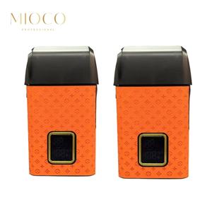 MIOCO M7050 Rasoir électrique sans fil rechargeable pour hommes 8500-9000rpm Zero <span class=keywords><strong>Shaver</strong></span> DC Motor High Level Twin Blade PU Leather - Product Image 2