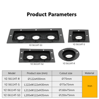 Cuadrado empotrado negro ajustable techo Downlight titular GU10 Socket o MR16 Base LED focos