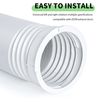 Anneau de connexion pour conduit de climatiseur portable - Interface ABS améliorée KY-35, adaptateur de remplacement pour tuyau d'évacuation, raccord durable en ABS blanc