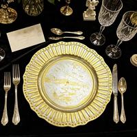 Assiette de Présentation Personnalisée de Luxe en Plastique PP de 13 Pouces, Durable, pour Mariages et Hôtels, Vente en Gros Directe Usine