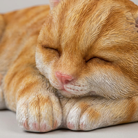 Figurines de chat miniatures, accessoires artisanaux en résine réalistes pour la décoration de bureau, avec motif animal