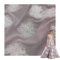 Tissu respirant en polyester et acétate avec broderie chaîne, style printemps-été, pour robes, chemisiers, jupes mi-longues, protection solaire pour filles