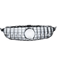 Calandre avant en argent chromé de haute qualité, grille sans trou pour Mercedes Benz W205 classe C C180 C200 C250 C300 C350 2015 — 2018